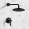 Matte Black Shower Faucet Set with 8